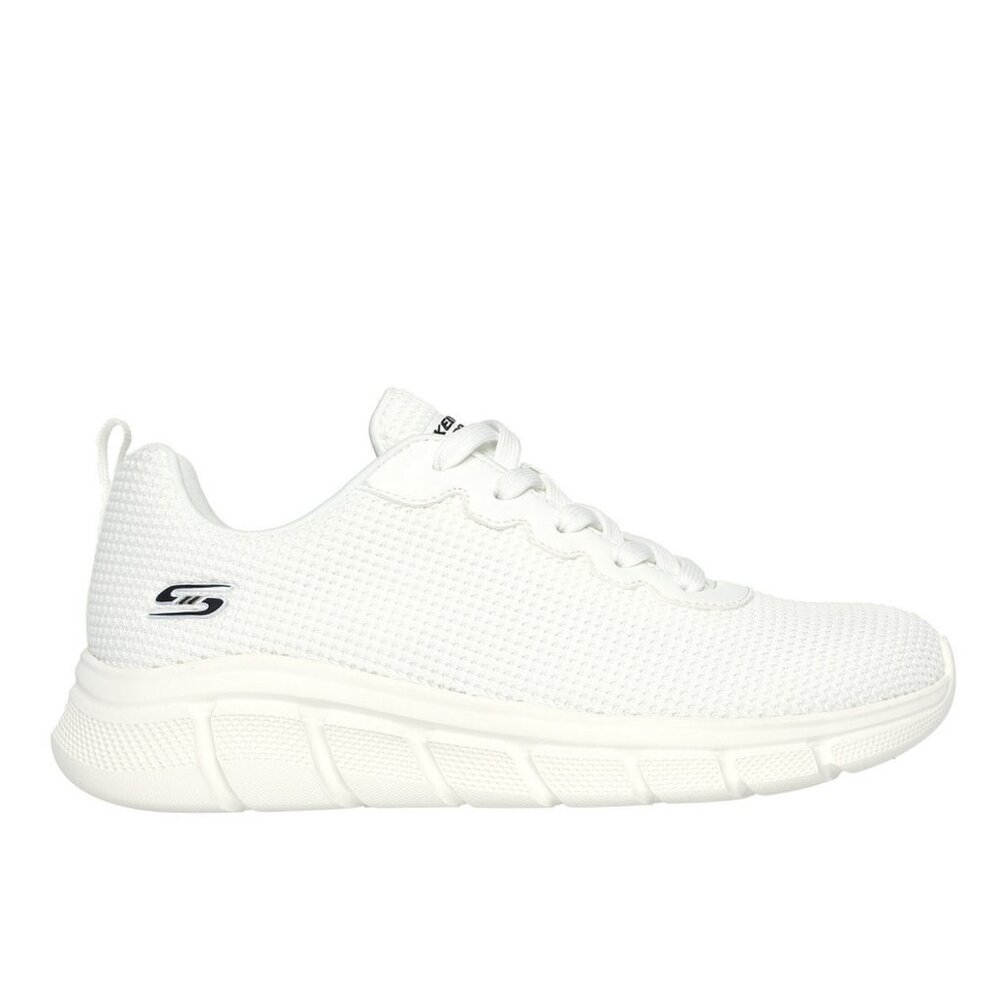 BOBS from Skechers Women’s White Knit Lace-Up Sneakers - Picture 3 of 7